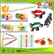 EN71 / ASTM venda quente brinquedos educativos de madeira brinquedos musicais OEM / ODM mão sino instrumento musical